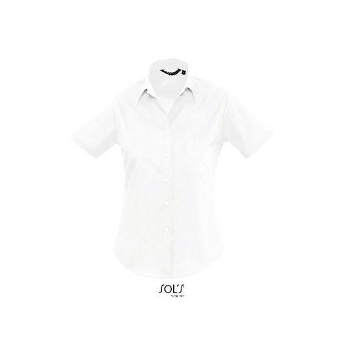 CHEMISE FEMME POPELINE MANCHES COURTES