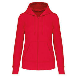 Sweat-shirt full zip &agrave; capuche K4031 RED