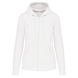 Sweat-shirt full zip &agrave; capuche K4031 WHITE